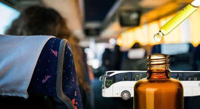 Essential oils for long-distance bus rides