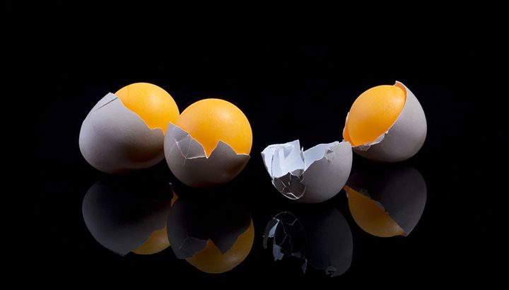 cracked eggs